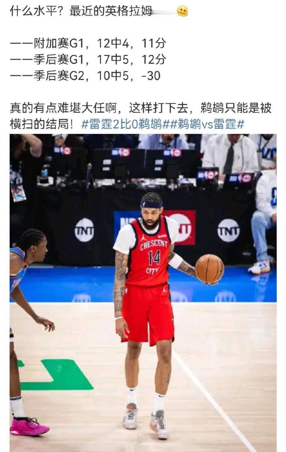湖人用他交易浓眉赢麻了
英格拉姆上限也就这样了，他在向维金斯看齐。这就是鹈鹕为什