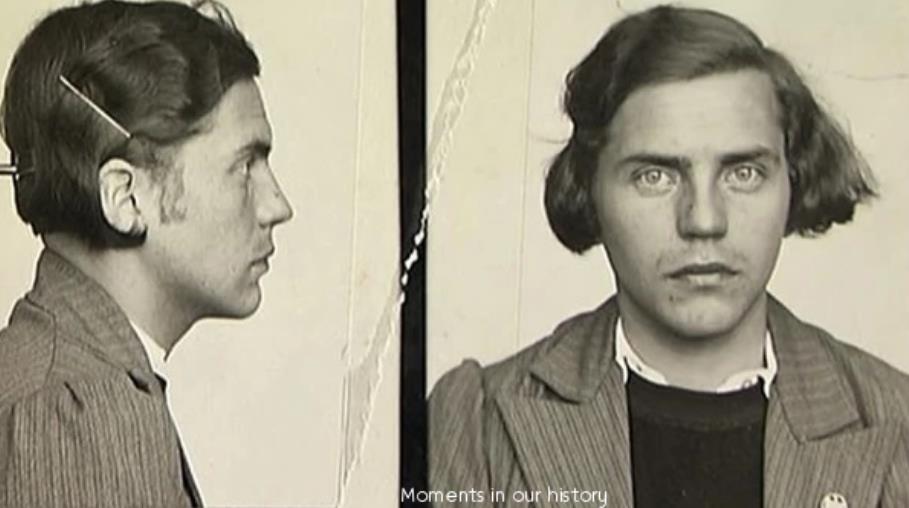 【男扮女装之罪】
1938年，德国警方拍摄的多拉·拉琴的照片，她被定罪的罪名是男