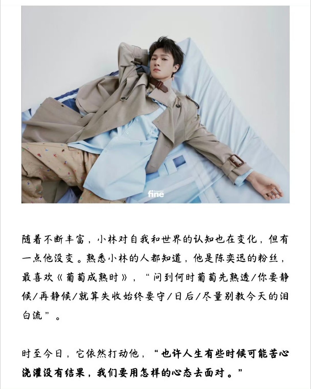 问到何时葡萄先熟透，你要静候，再静候 