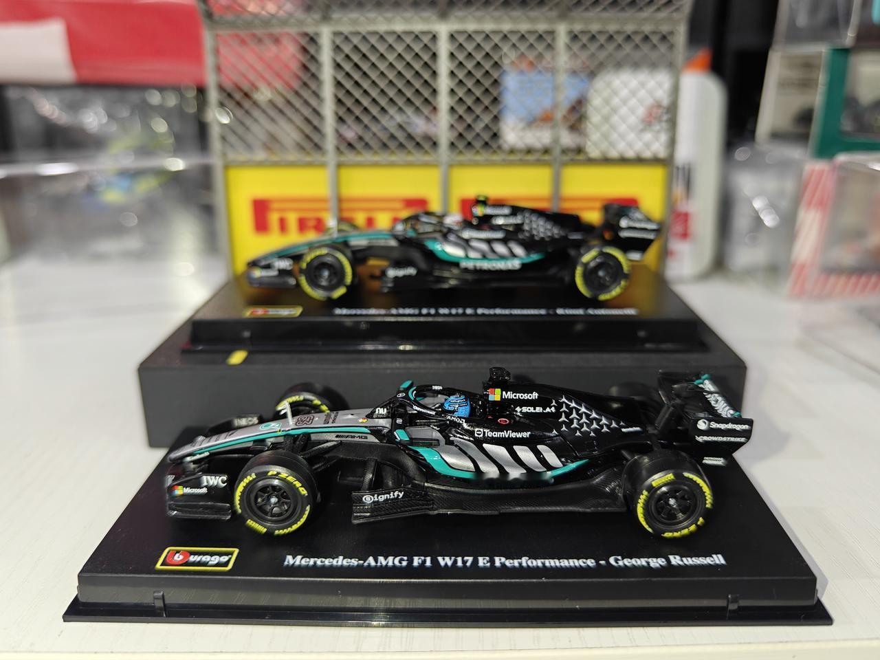 比美高1/43比例 拉塞尔/安东内利 梅奔W17 F12026年度涂装精装版 赛