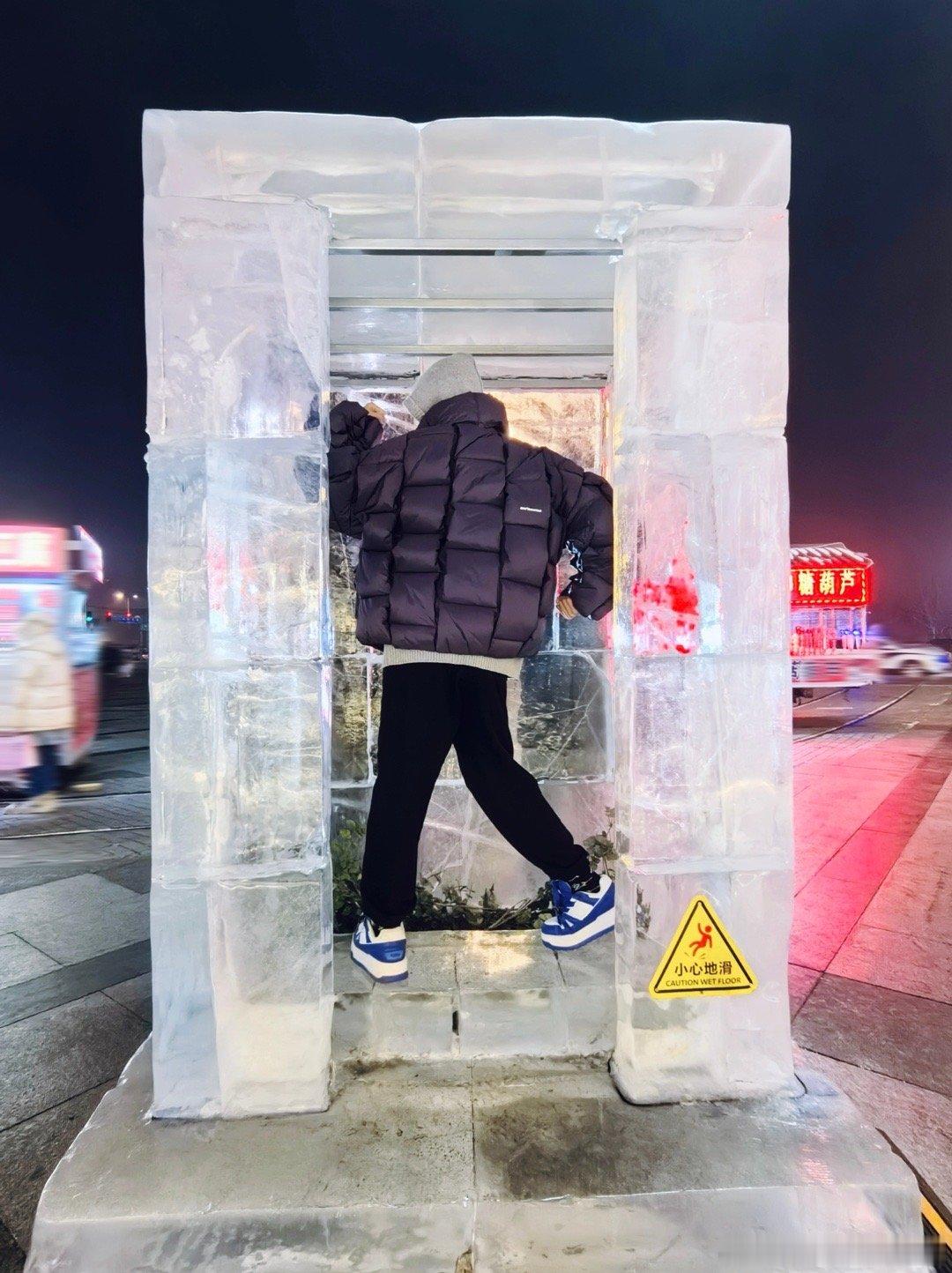 #张泽禹拍的哈尔滨冰封玫瑰#、#张泽禹镜头下的哈尔滨冰封玫瑰# 张泽禹拍的哈尔滨