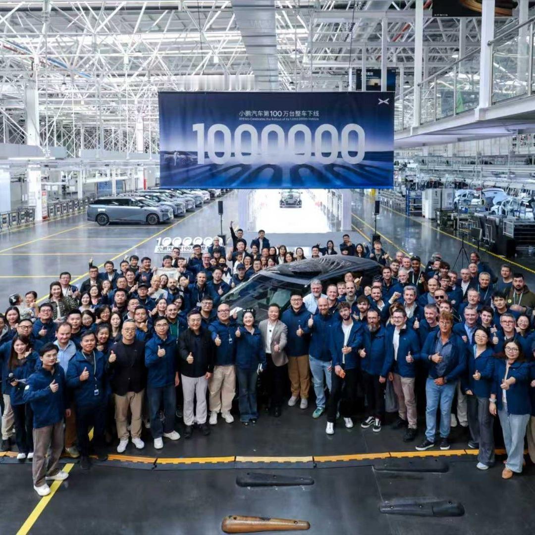 小鹏的第100万台也下线了，“百万俱乐部”就差蔚来了？
零跑、理想、鸿蒙智行…这