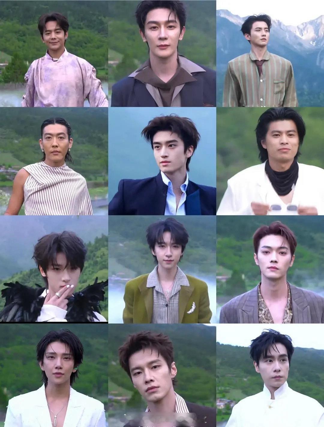 VOGUE活动的男明星大头照：丁真、夏之光、陈鑫海张康乐、张峻豪、贺峻霖许凯、何