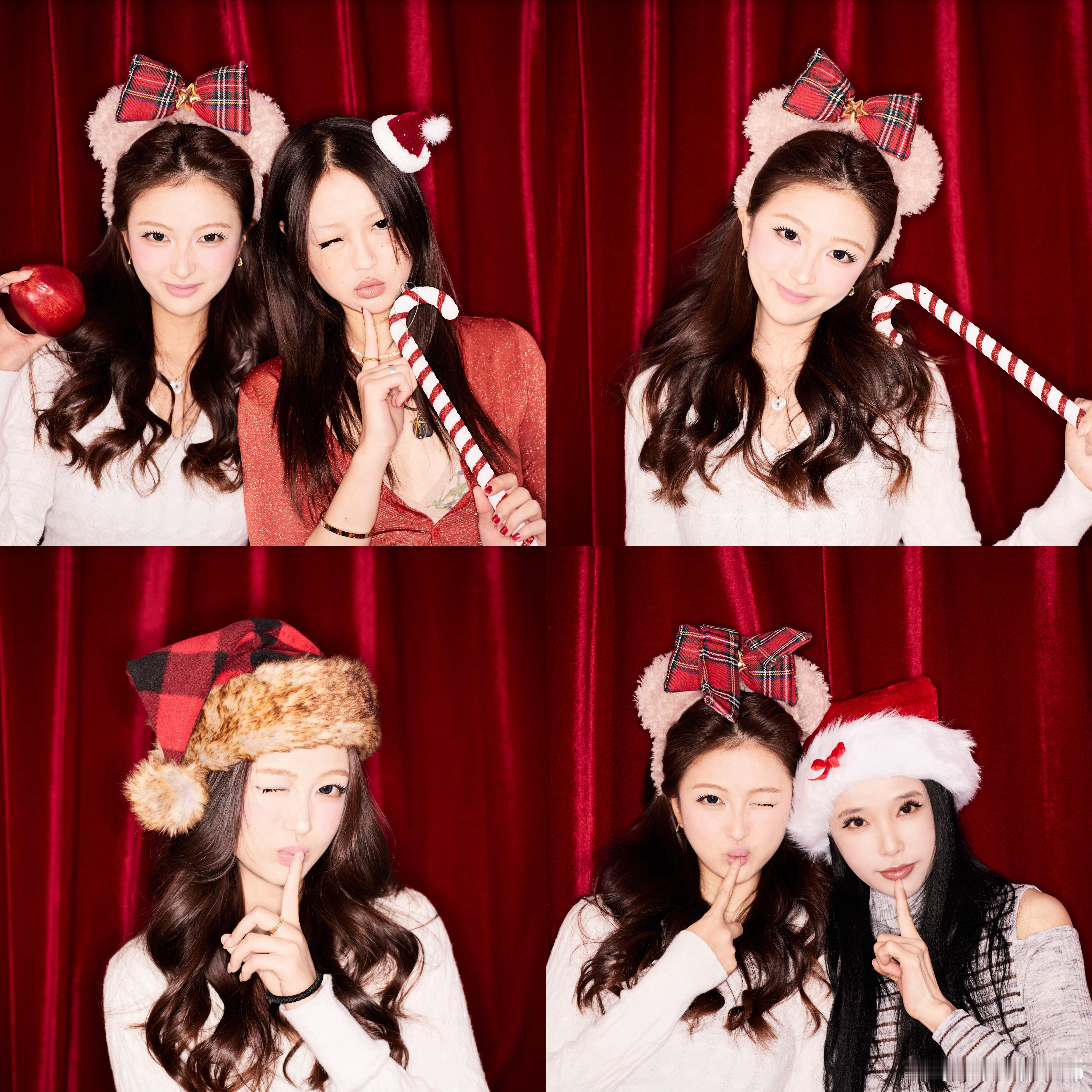 和妈妈还有妹宝拍了大头贴 萌物大赏🎄 