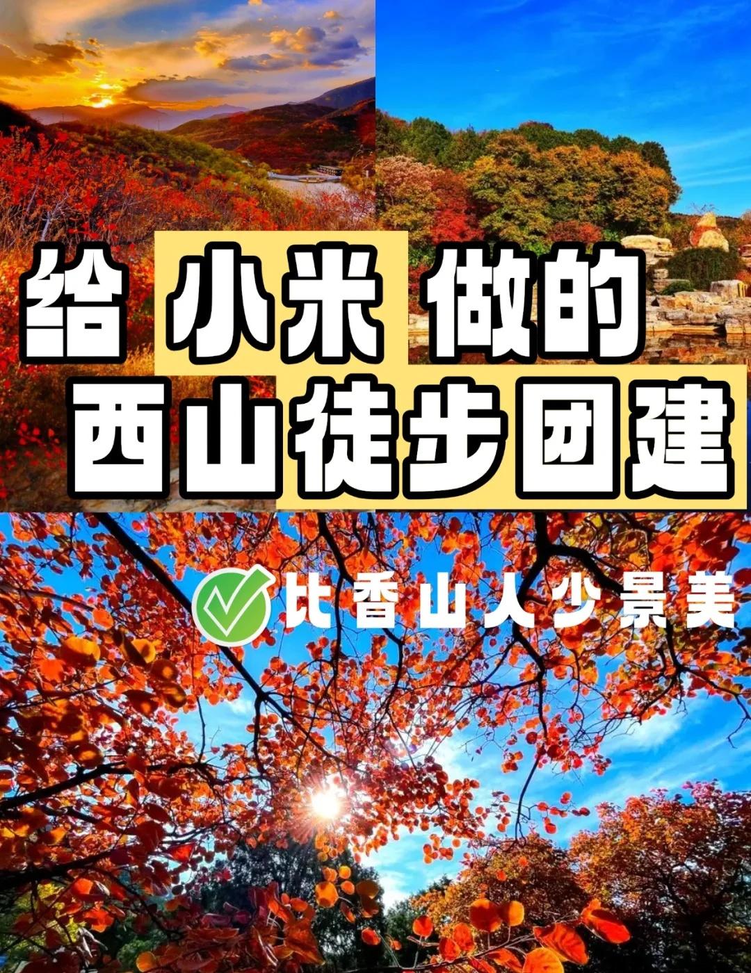 🍁北京秋游别挤香山了！西山国家森林公园才是徒步团建天花板
秋高气爽、层林尽染?