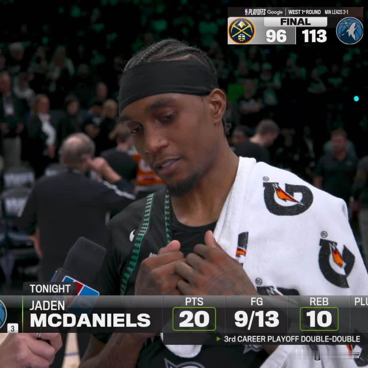 麦克丹尼尔斯嘲笑掘金队都是糟糕的防守者，[捂脸]

在今天回到主场作战后，麦克丹