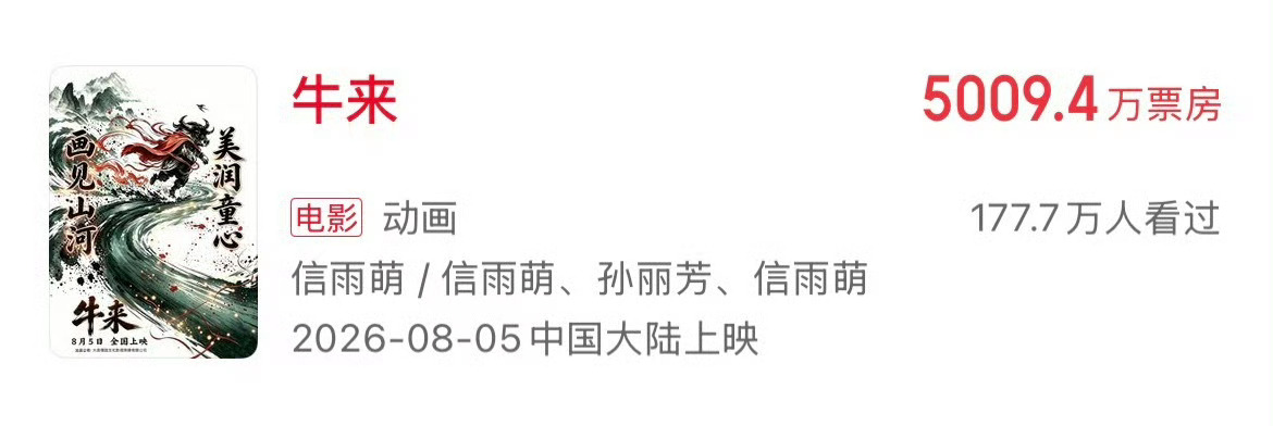 一起来接牛来财运 牛来票房突破5000万！一起来接牛来财运！动漫追番团 ​​​