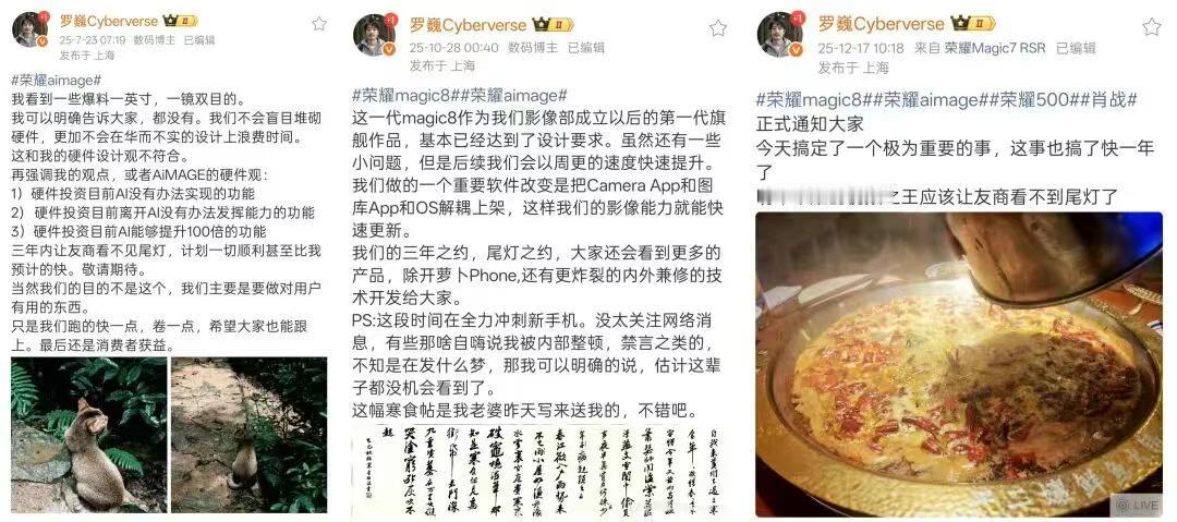 广告导演『flypig』评价荣耀罗巍的“让友商看不到尾灯”是精神胜利👇🏻👇