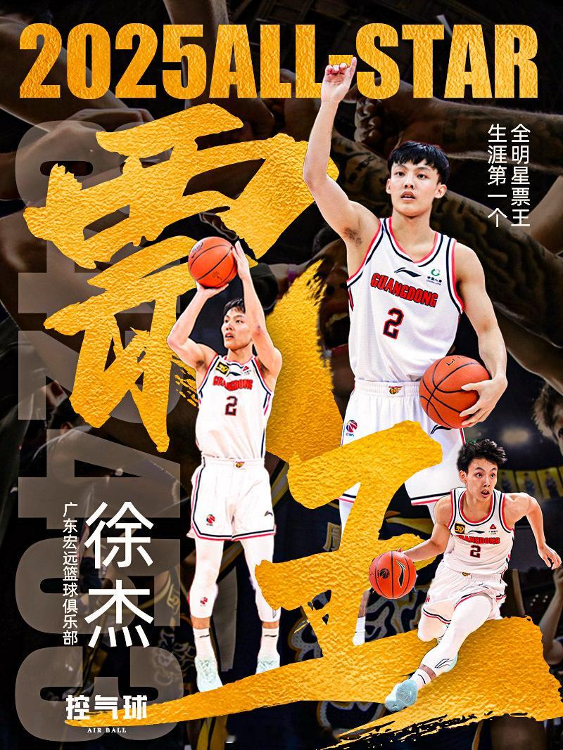 1654042票！徐杰强势蝉联CBA全明星总票王，成CBA史上第4位蝉联总票王的
