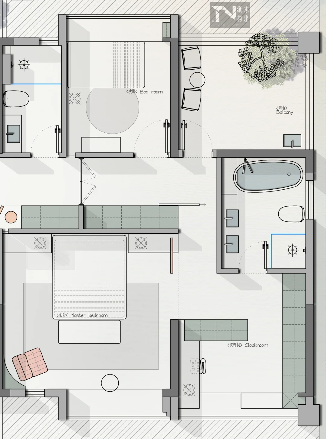 想要一个大主卧套间！这个设计师有点厉害