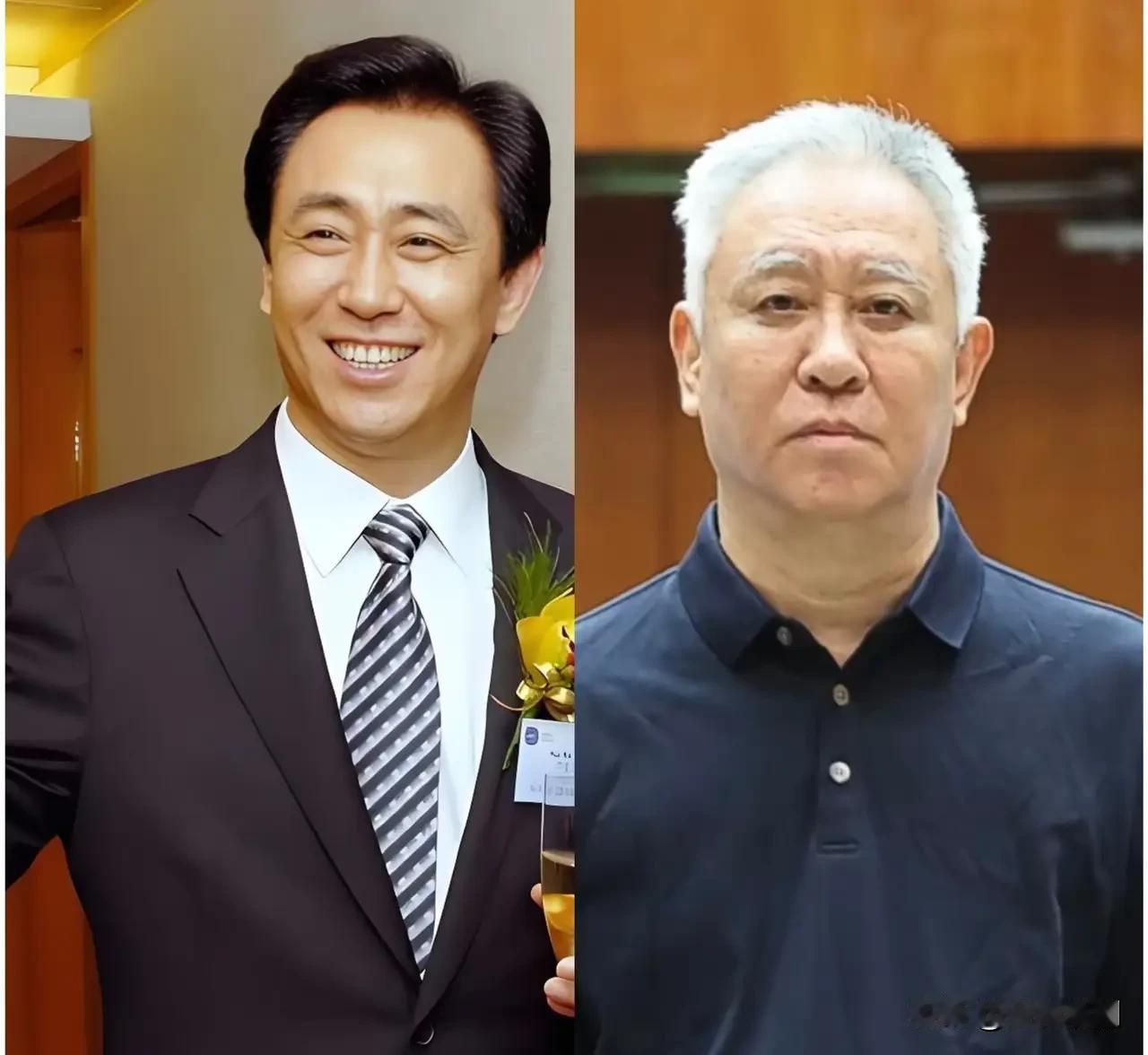 许家印头发白了，可以理解，没想到眉毛也白完了…

可见其这几百天的思想压力究竟有