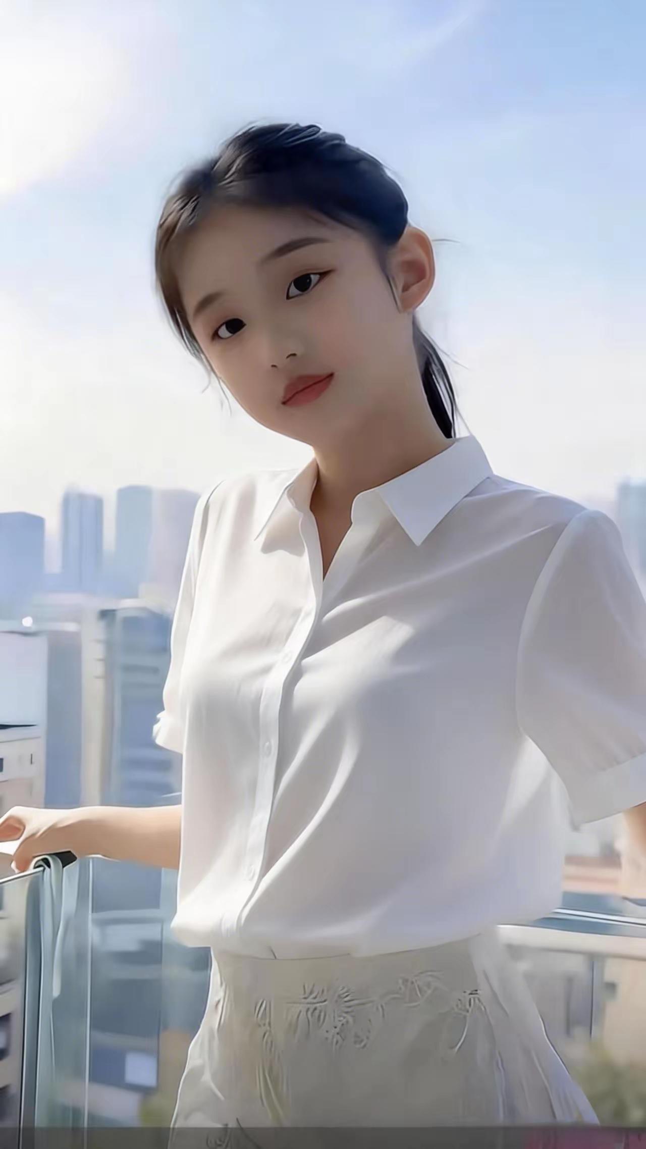 衬衫+裙子，打造清新文艺女神