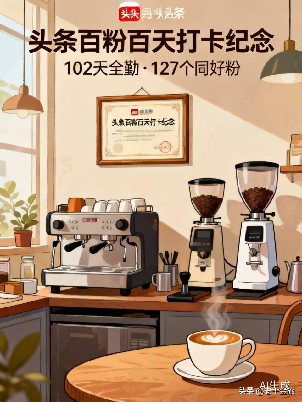 上周刚收到头条寄来的年度百粉百天打卡纪念实体证书，拆快递的时候手都有点抖。
当初