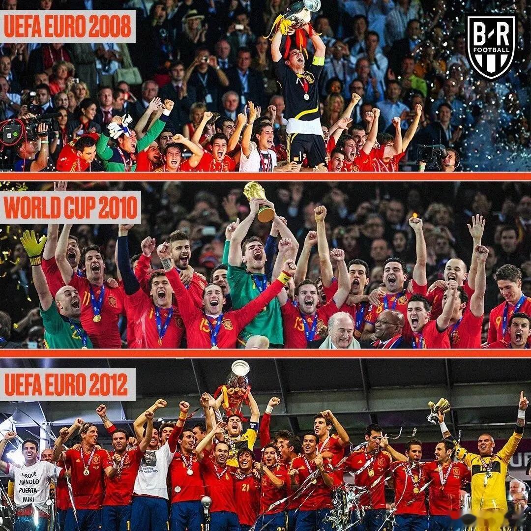 2008年欧洲杯 2010年世界杯 2012欧洲杯 当年西班牙的黄金一代～ 世界
