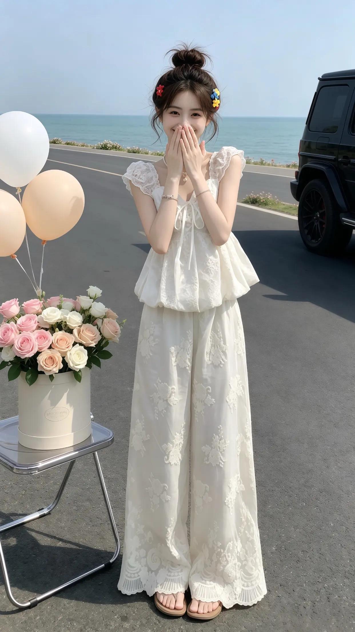 分享夏季韩系穿搭 夏季穿搭少女感夏日ootd 韩系温柔风套装 一眼心动的夏季穿搭
