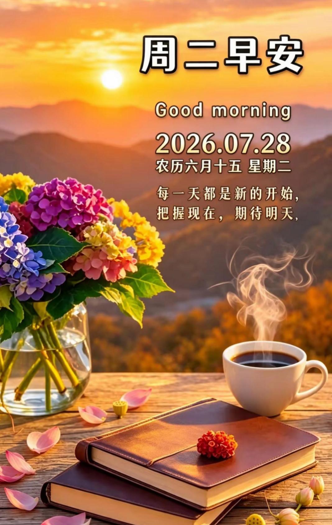 🌈晨曦微露，暖阳初升，新的一天又开始了。在这美好的早晨，送来简单的祝福，愿大家
