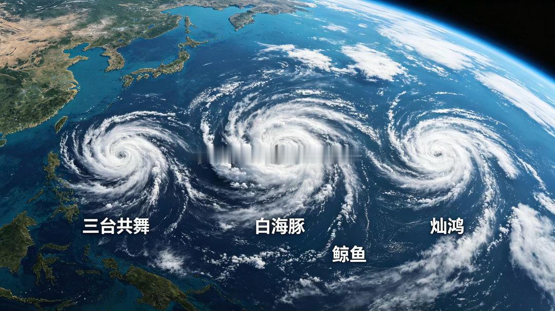 三个台风没一个来广东海上罕见上演三台共舞，白海豚、灿鸿、鲸鱼扎堆生成，结果三个台