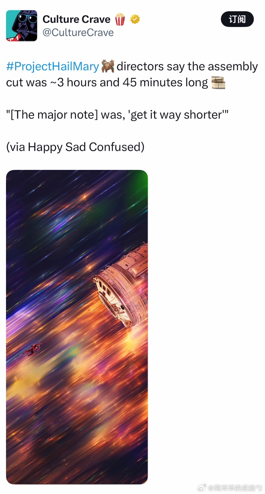 《挽救计划》原片的时长大约是3小时45分钟我们需要完整的导演剪辑版，陈述句 