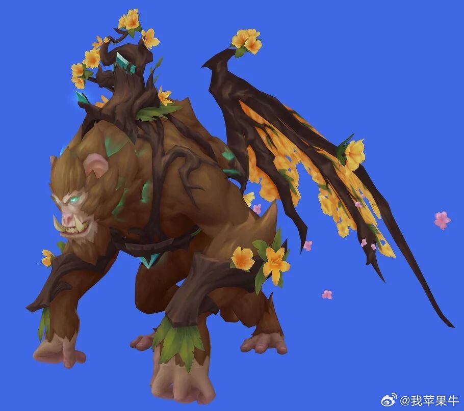 暴雪美工最近是不是沉迷《西游记》？新挖出来的两只猴子坐骑，树枝翅膀+花朵装饰，活
