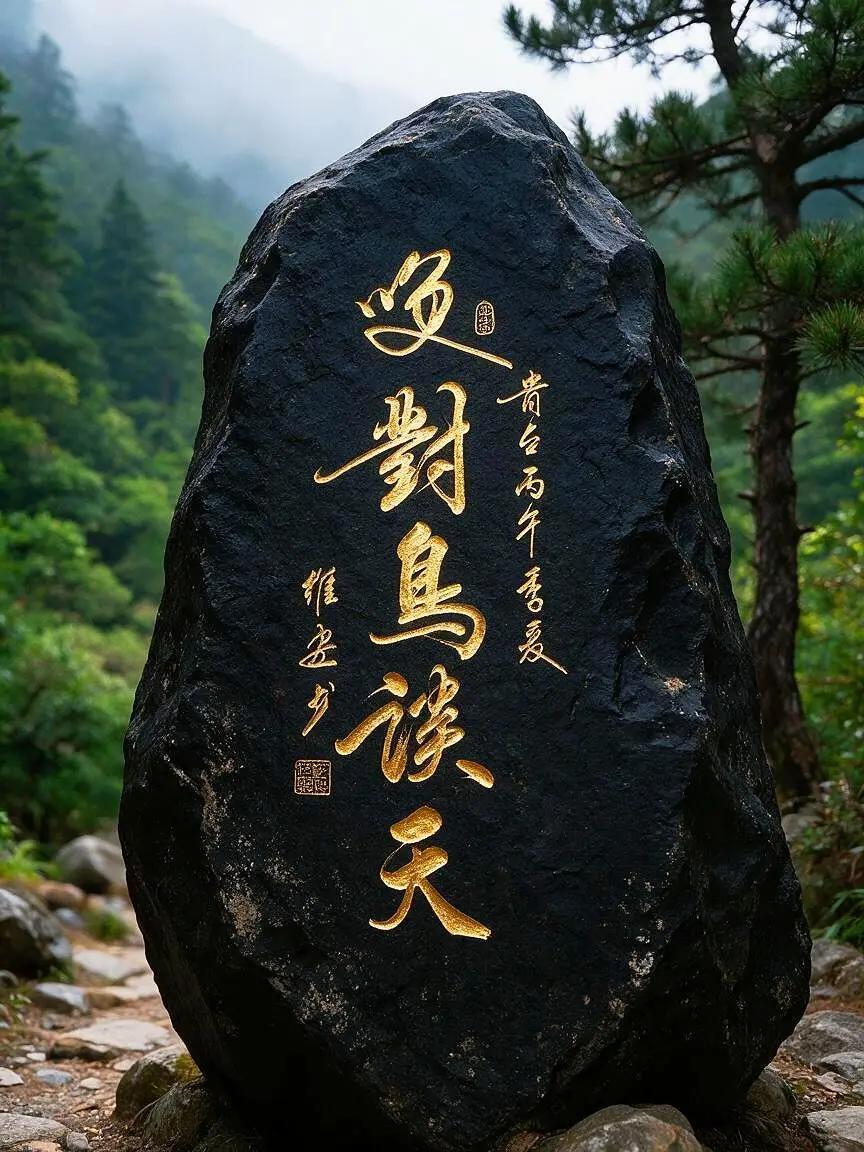 维安原创书法作品。AI金石篆金书法字