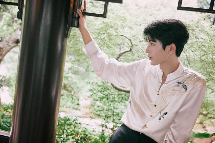 #张凌赫竹林古典大片##张凌赫新中式飞鸟刺绣上衣#张凌赫的新中式飞鸟刺绣上衣太惊