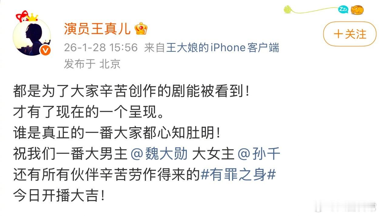 因为《有罪之身》王真儿压番魏大勋和孙千，魏大勋粉丝要求保证魏大勋各平台第一顺位王