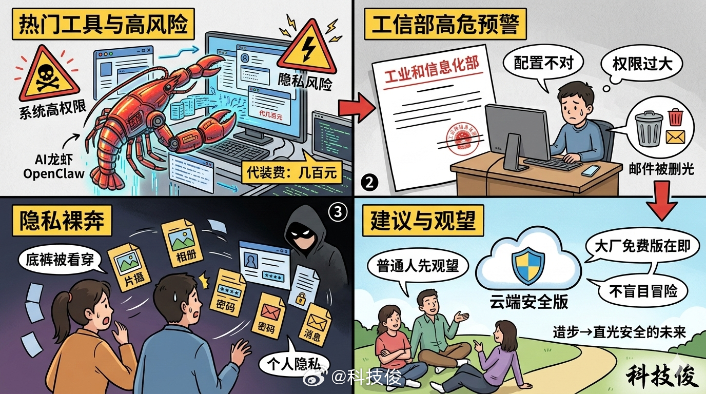 AI龙虾爆火工信部发布高危风险预警最近这只红色的AI龙虾（OpenClaw）真挺