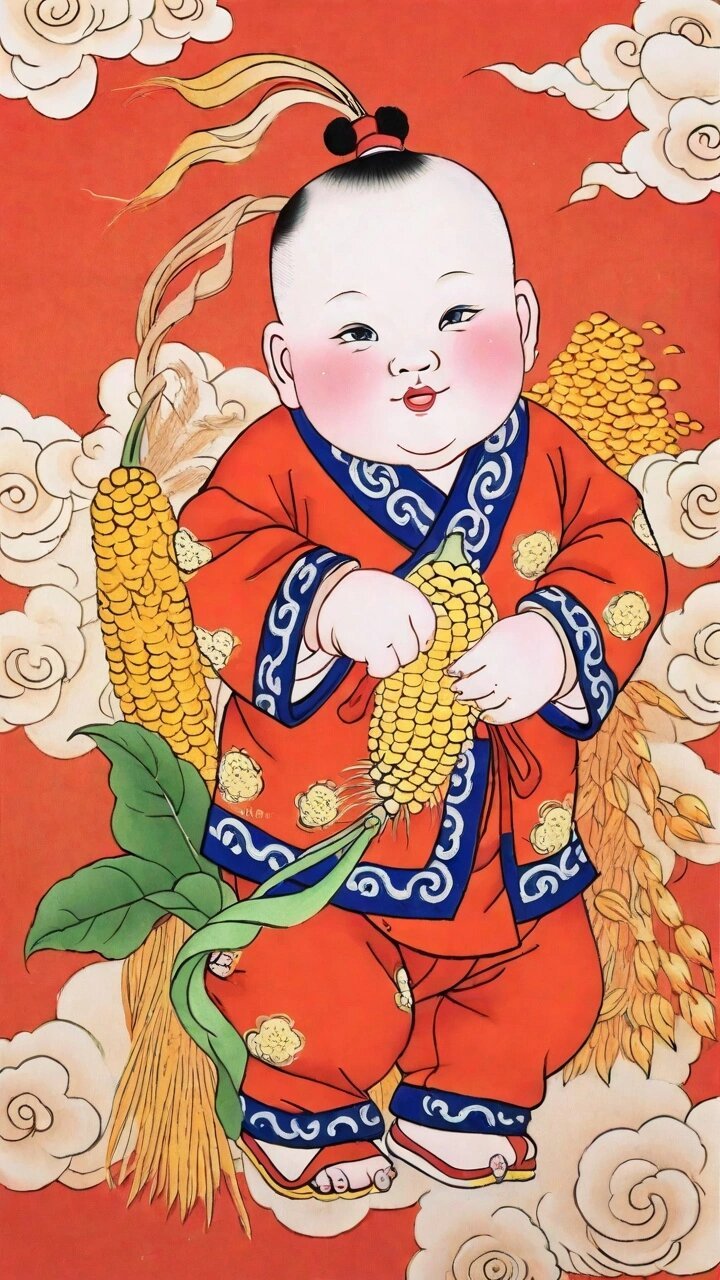 五谷丰登，福运连连。 ​​​