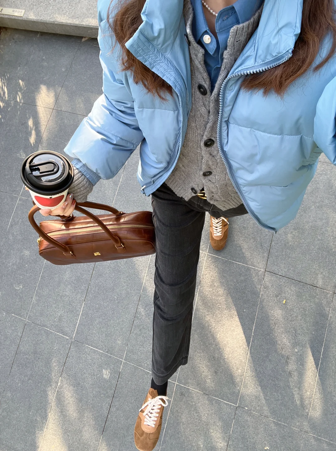 给秋冬点颜色瞧瞧🔵🟤打工人三分钟出门系列