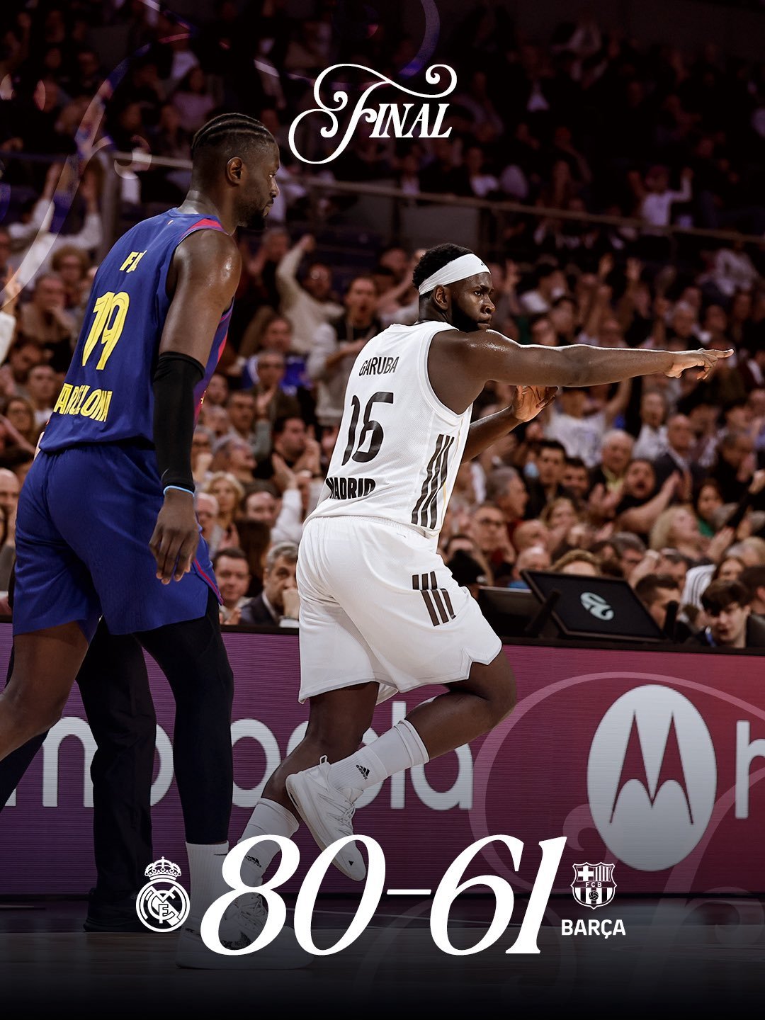 皇马男篮在国家德比中击败巴萨男篮！🏀halamadrid