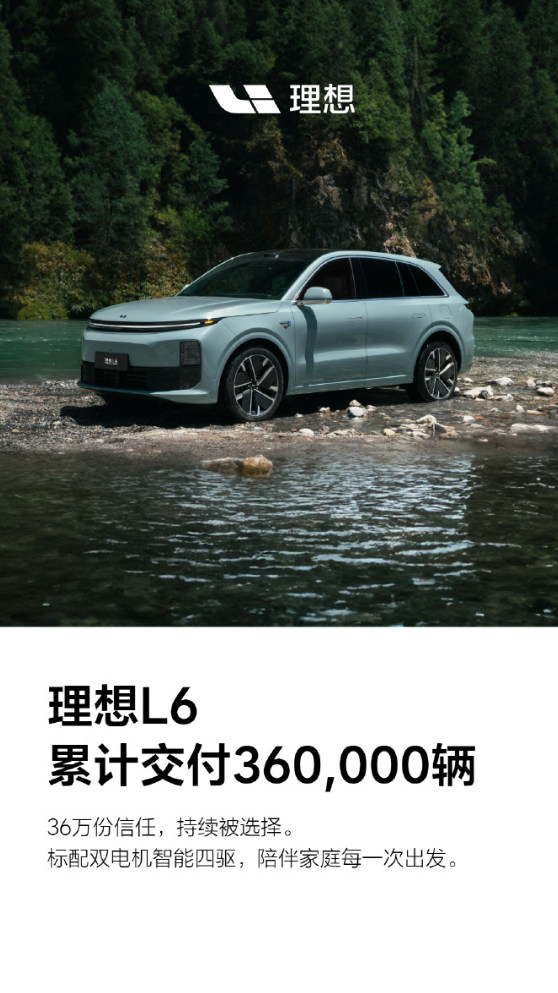 21 个月，理想 L6 累计交付量破 36 万辆了。汽车黑科技理想l6