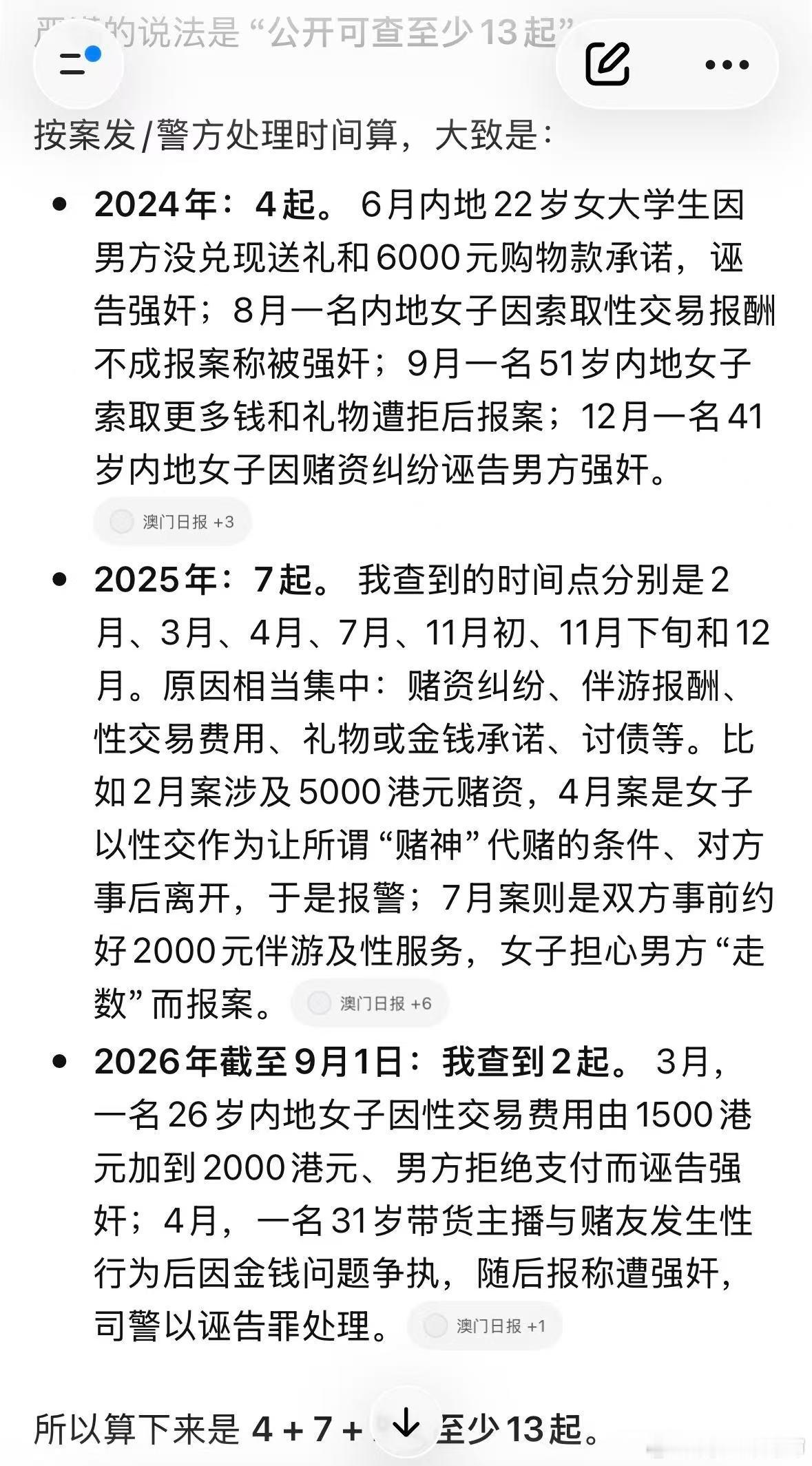 女主播男网友性行为后各自报警又是澳门警方处理的，在这一点上 ，澳门司警真的值得我