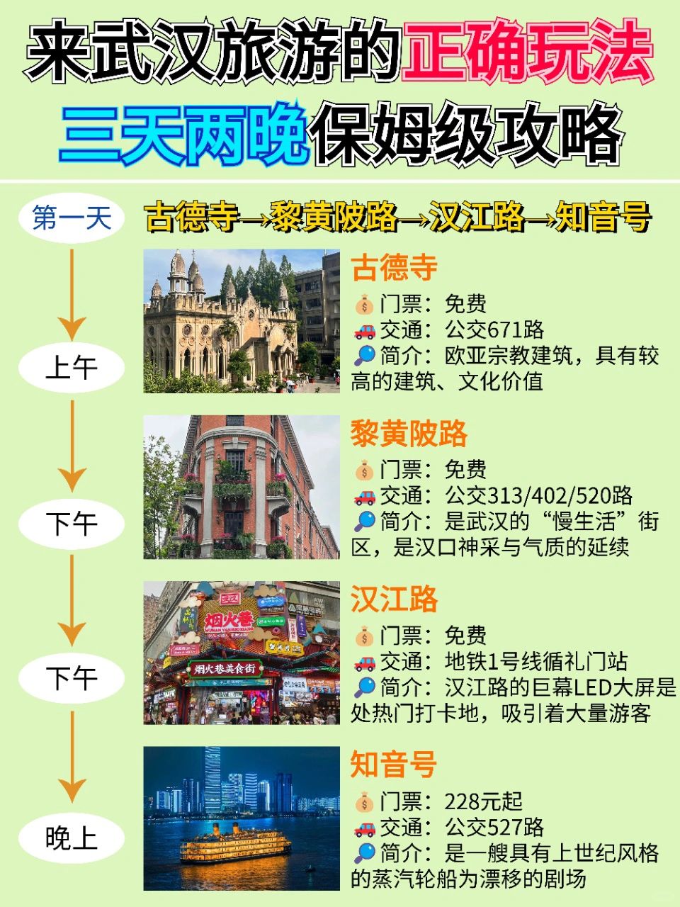 ✈️武汉三天两夜旅游攻略｜本地人才会告诉你