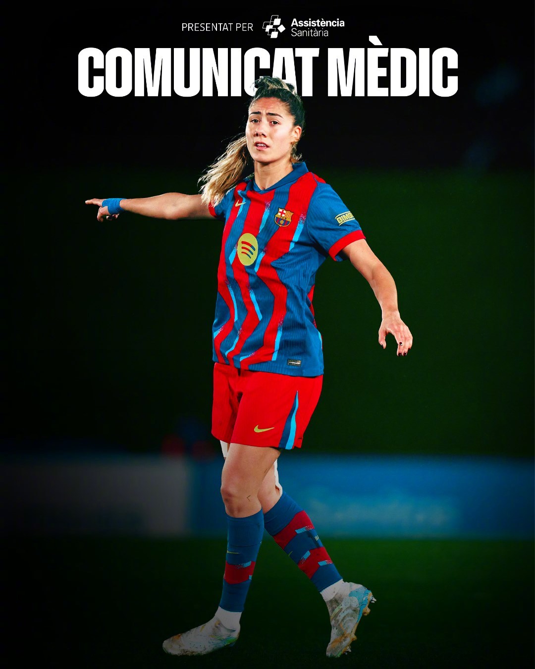 ❗巴萨伤情通报▶️ 经过周五的检查确认，巴萨女足一线队球员拉娅右膝前十字韧带断裂