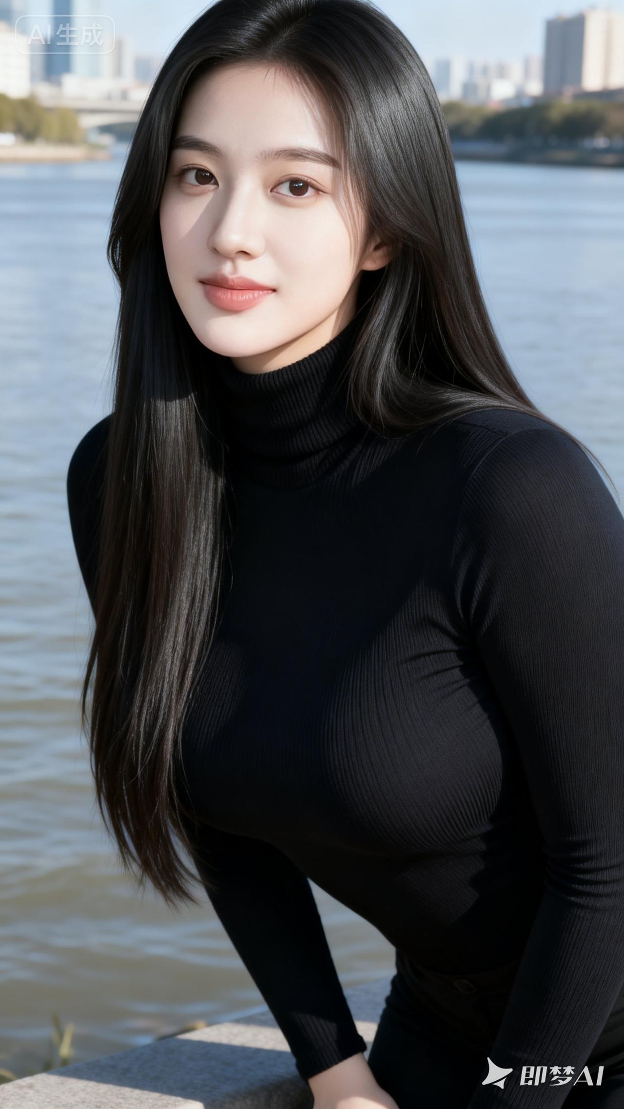 都市黑美人，优雅气质照