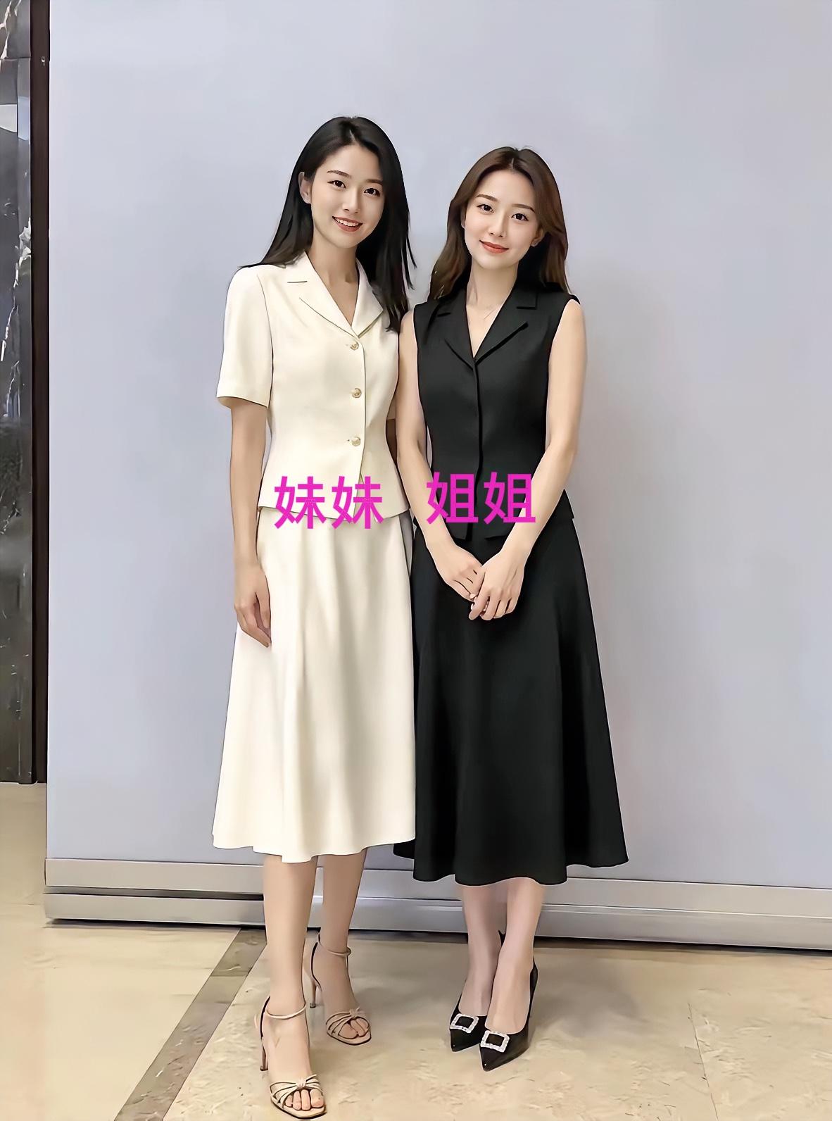 这姐妹花，还是姐姐更漂亮一点，妹妹太瘦了，你们觉的呢？