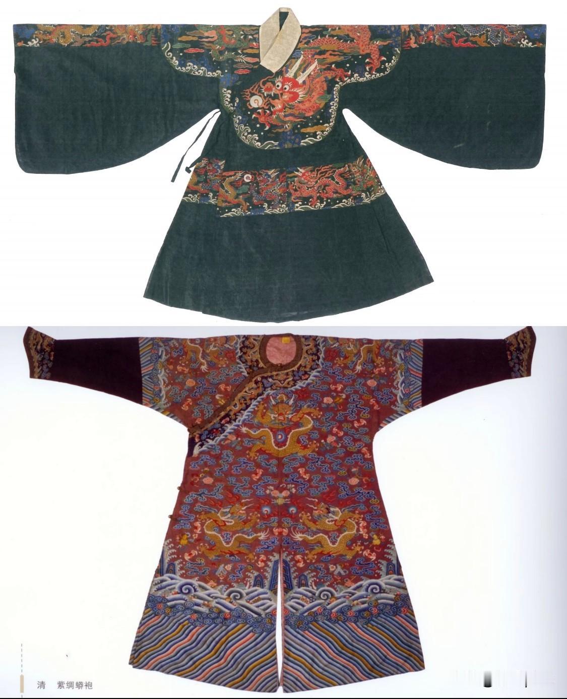 孔府保留的明清服饰对比，太直观了，清朝服饰简直是审美灾难，各种元素杂乱堆积。而明