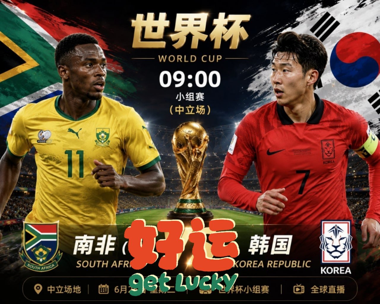 内马尔首秀🏆 世界杯 09:00南非（中）vs 韩国比分推荐：0:2（首选）次