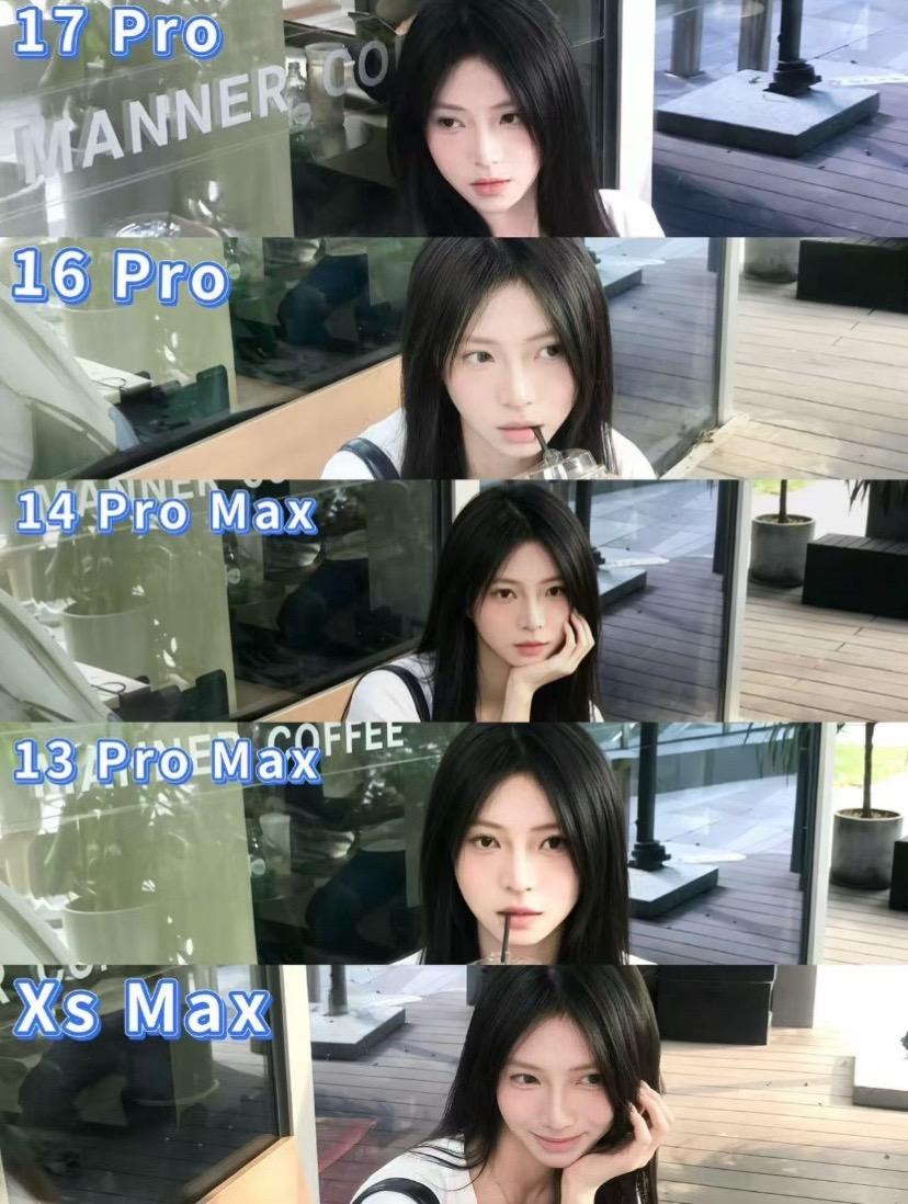 最热门的苹果手机拍照对比。     iPhone17Pro iPhon...
