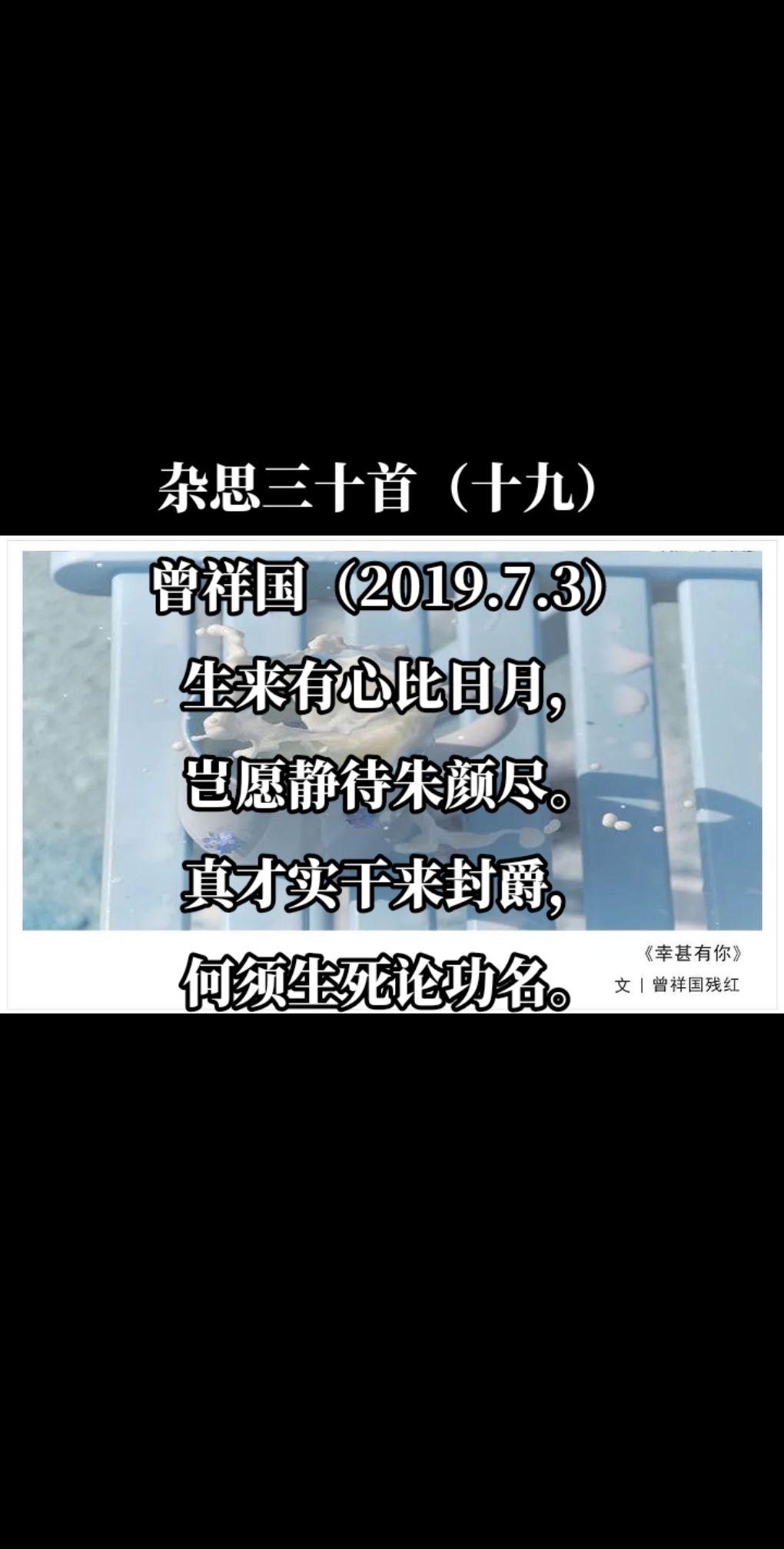 杂思三十首（十九）