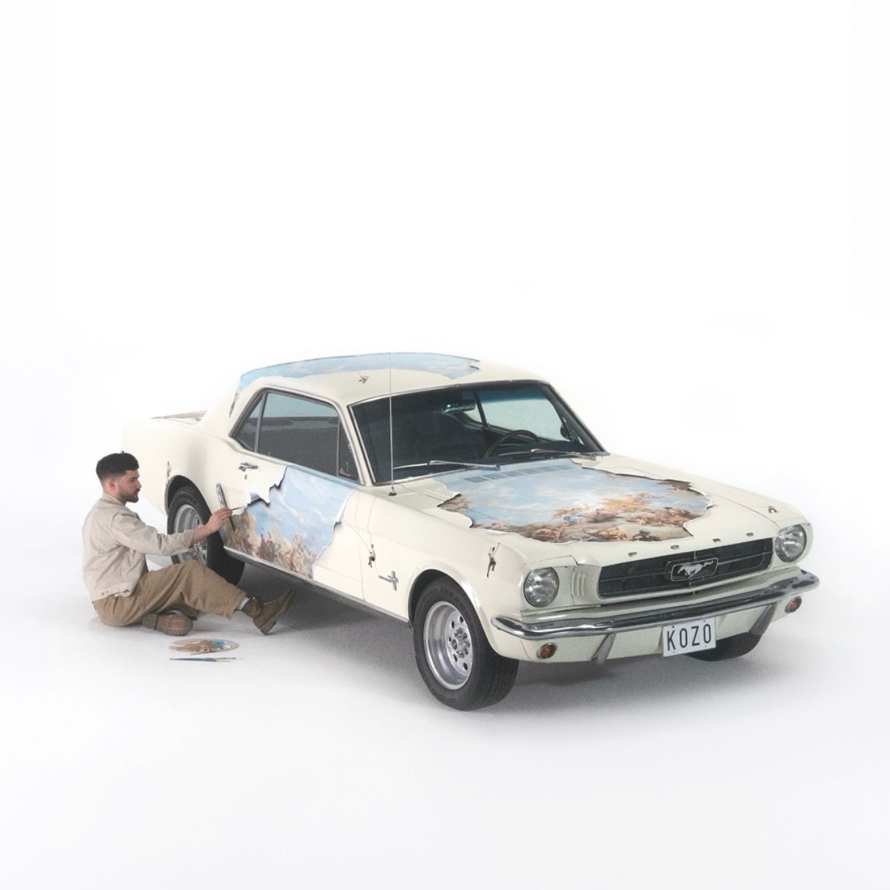 福特野马mustang 纽约顶流纹身大师Kozo擅长将巴洛克古典绘画与街头艺术融