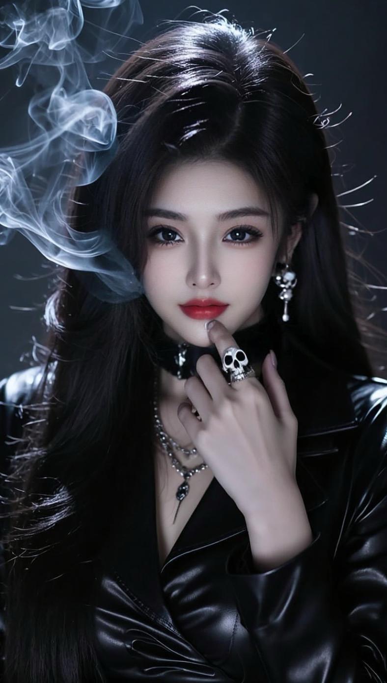 AI暗黑烟熏写真