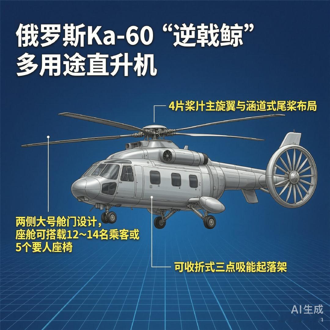 军事ai新视野 俄罗斯Ka-60“逆戟鲸”直升机Ka-60“逆戟鲸”（Kasat