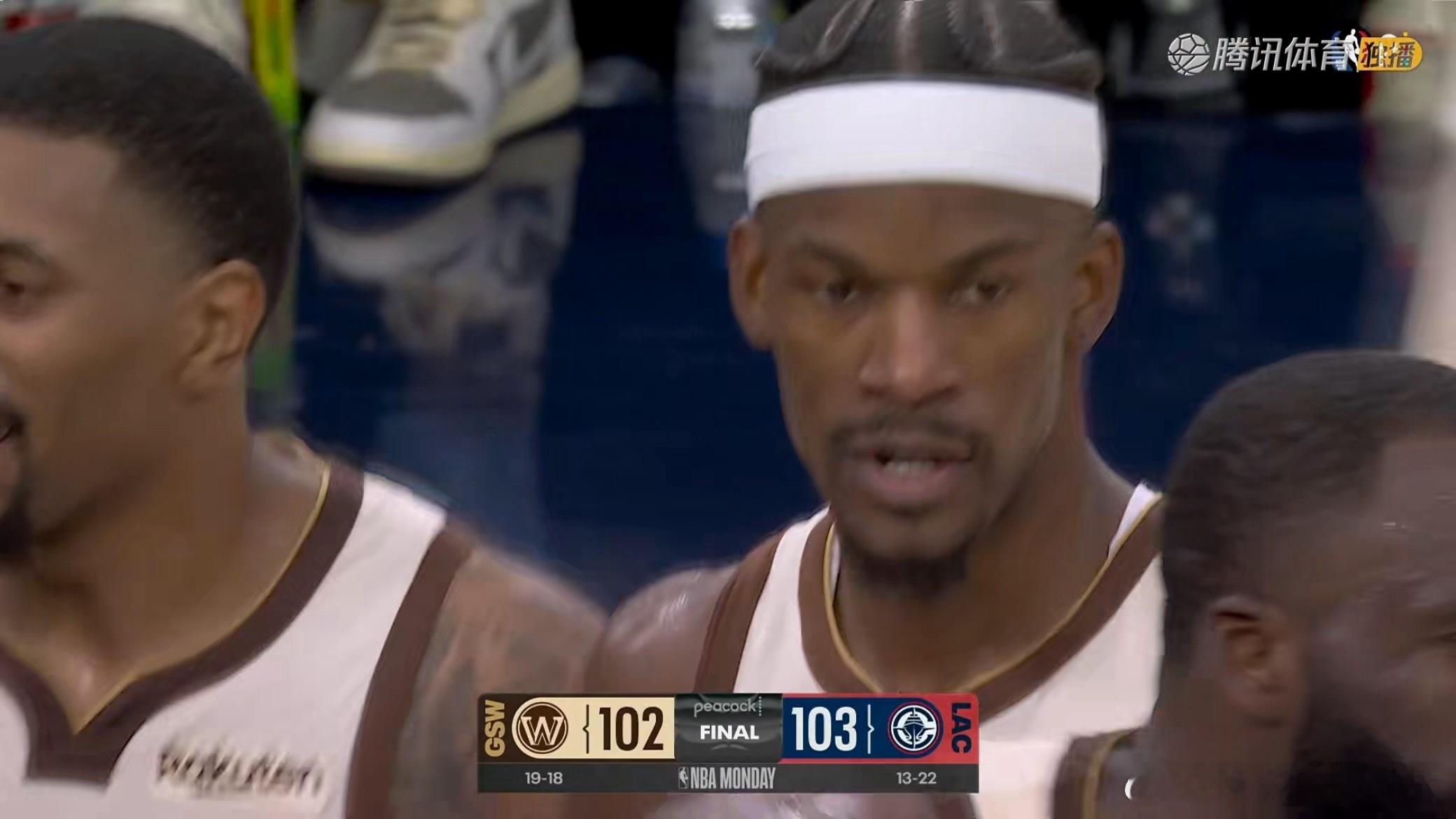 一分之差！巴特勒绝杀球偏出勇士不敌快船库里27分6助攻，巴特勒24分6篮板；伦纳