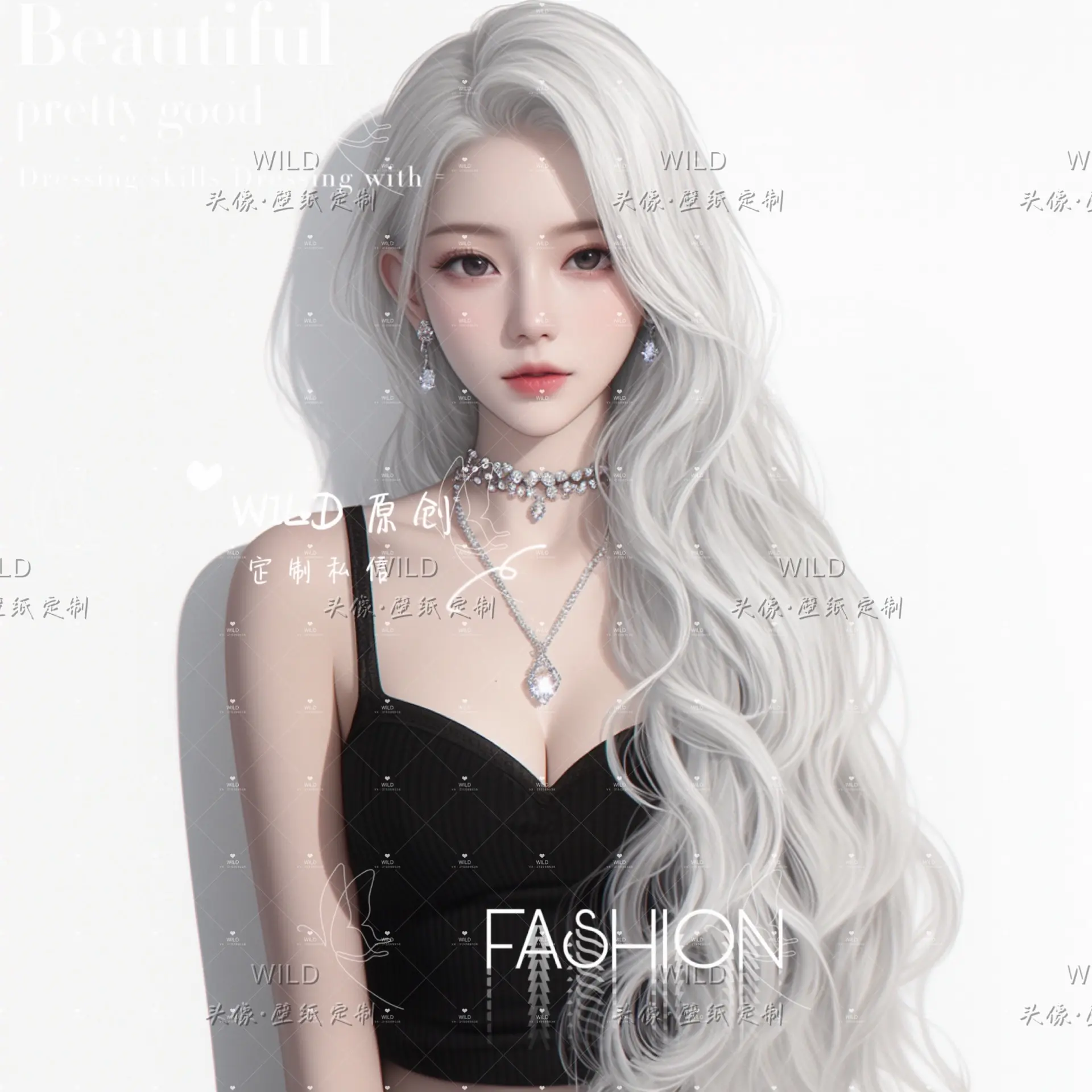 经典黑色。均可做成立绘