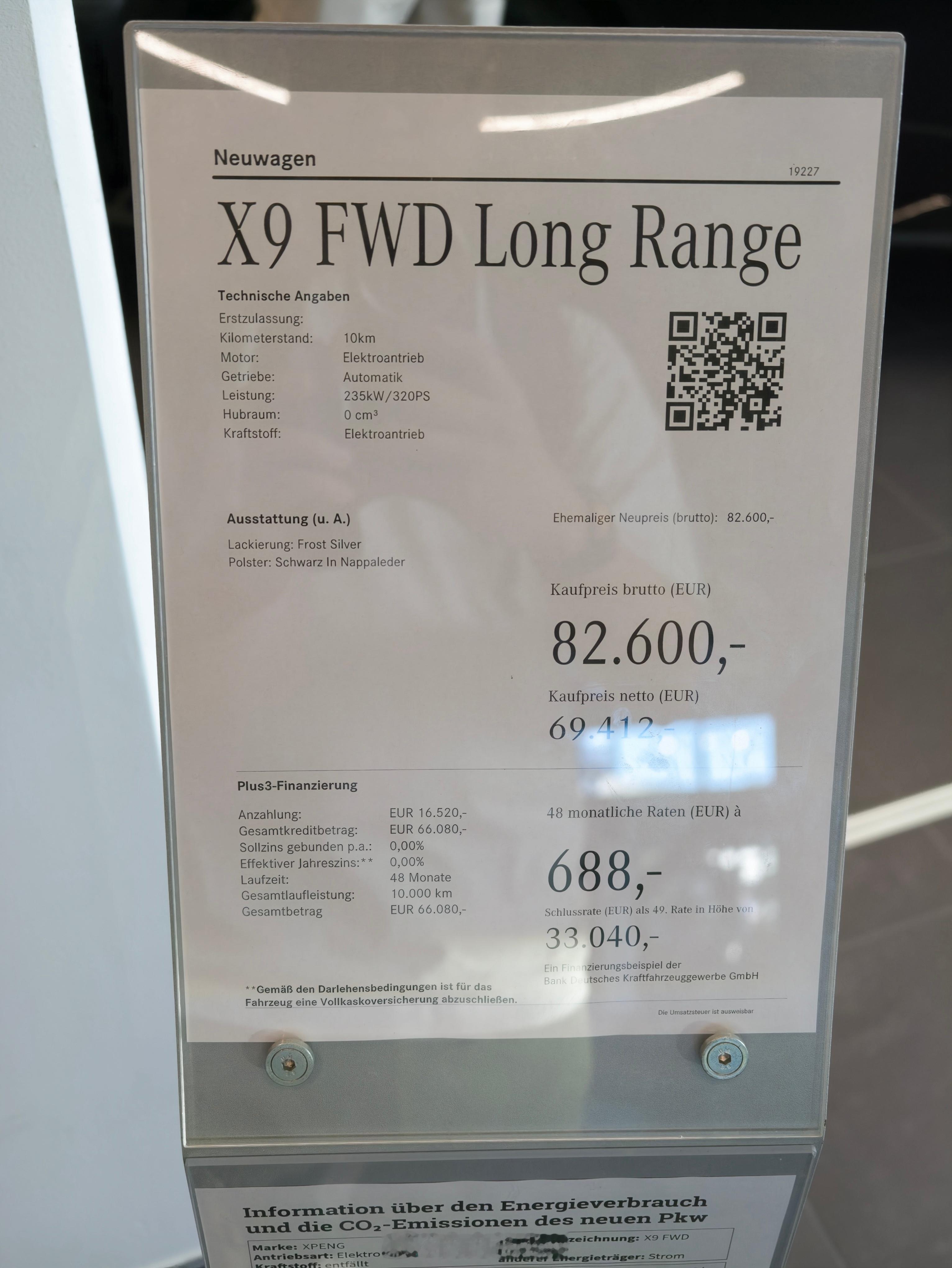 小鹏X9纯电在德国卖64万目前门店都是纯电的产品G9卖的确实可以，这家店每个月6