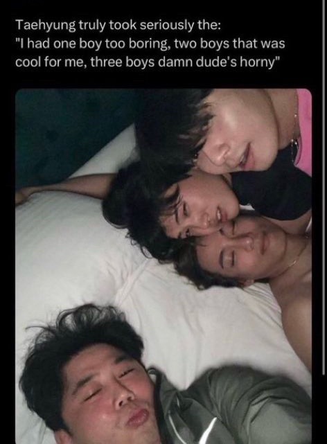真的夹心饼干，不是剧组演戏，是泰亨的日常生活，臭臭的 
