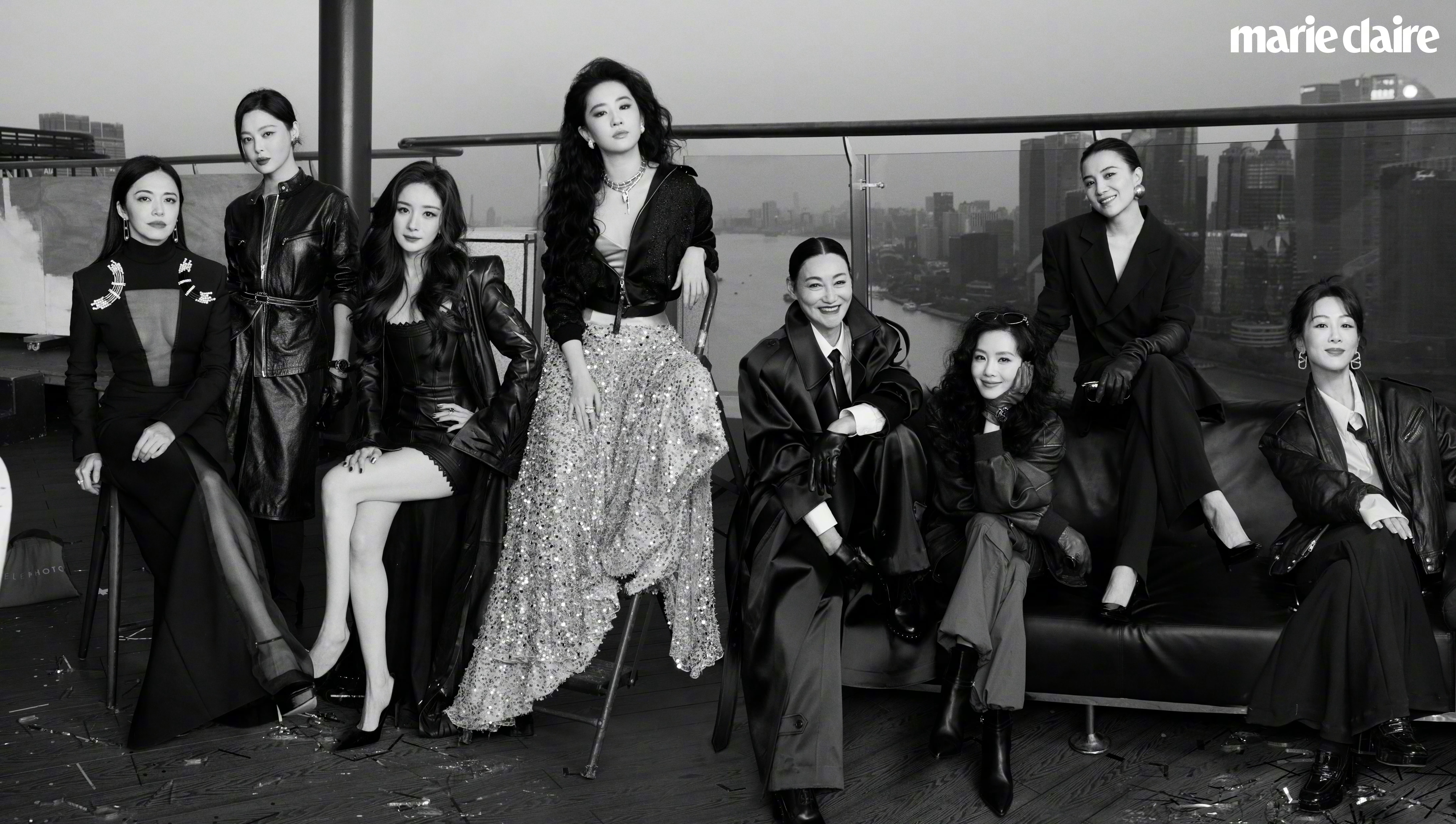 女明星天台群像大片 