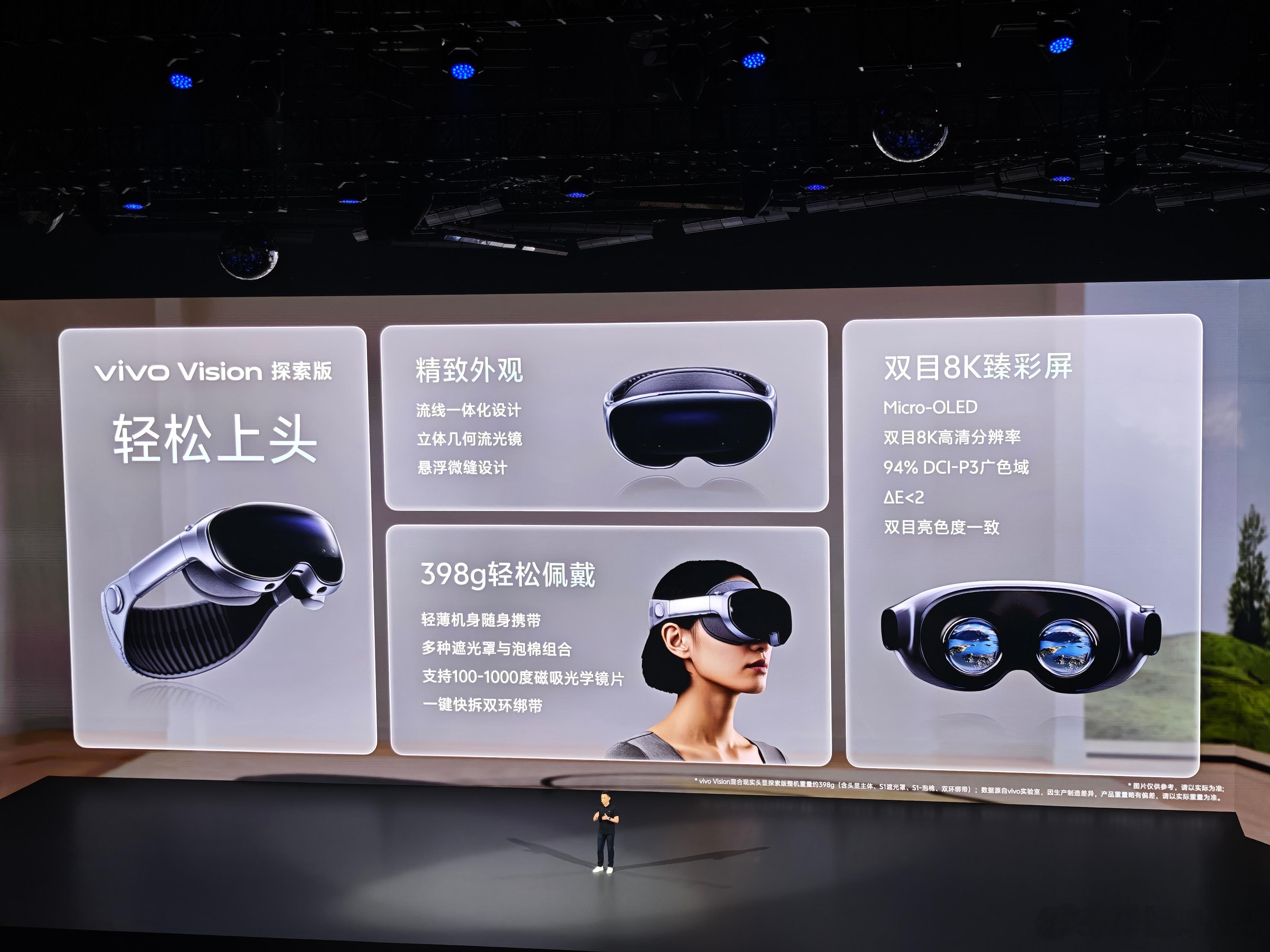 这是vivo Vision的硬件规格，处理器是第二代骁龙®XR2+，屏幕是Mic
