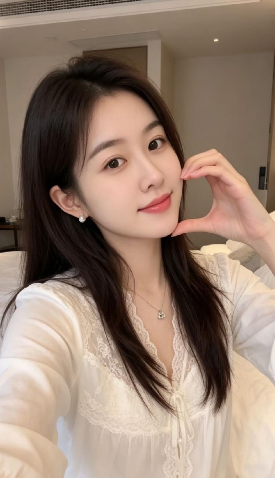 元气满满的一天，从微笑启程😊一袭白色连衣裙，尽显年轻女神的独特韵味。闪耀的耳钉